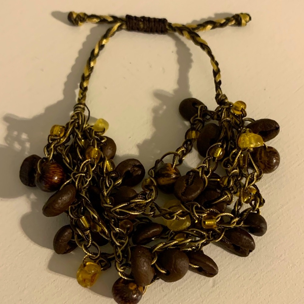 Adjustable Coffee Bean Bracelet